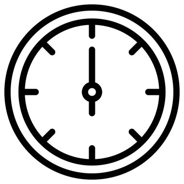 Beyaz arkaplanda saat vektör simgesi