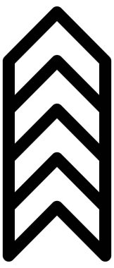 koyu siyah ana çizgi oku beyaz üzerine izole