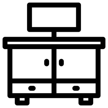 Mobilya simgesinin vektör illüstrasyonu