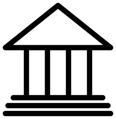 Basit ve minimalist finansman beyaz üzerine cesur vektör simgesi