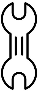 Basit ve minimalist benzin istasyonu kalın vektör simgesi