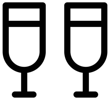 Beyaz arkaplanda basit ve minimalist kutlama vektörü simgesi