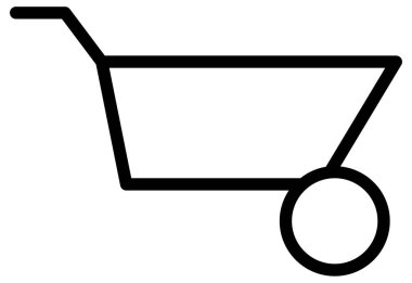  El arabasının basit vektör simgesi