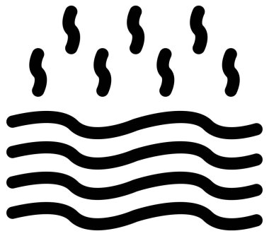 Beyaz arkaplanda minimalist sauna vektör simgesi