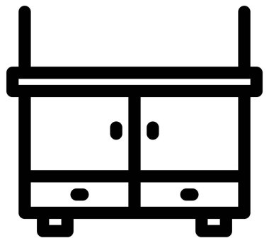 Mobilya simgesinin vektör illüstrasyonu