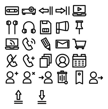 seo ve web simgelerinin vektör illüstrasyonu