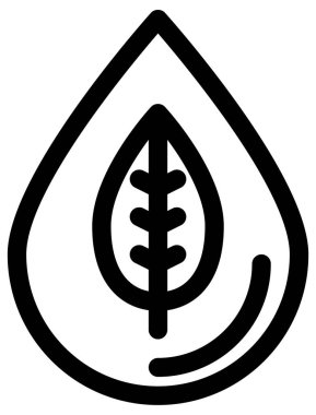 Beyaz üzerine basit ve minimalist ekoloji vektör simgesi