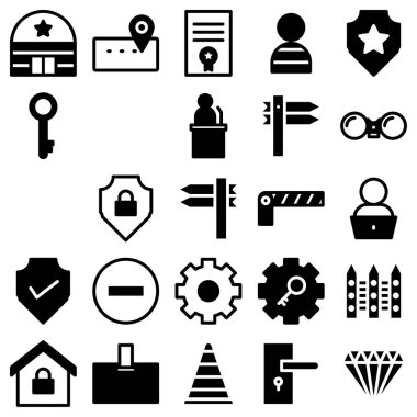 İş ve finans simgelerinin vektör illüstrasyonu