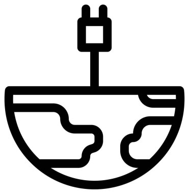 Beyaz üzerine basit ve minimalist ekoloji vektör simgesi