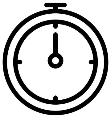 Beyaz arkaplanda kronometre vektör simgesi