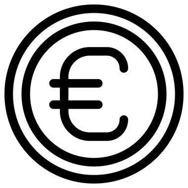 Avro ve dolar ikonu. vektör illüstrasyonu