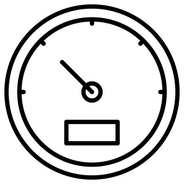 Basit ve minimalist benzin istasyonu kalın vektör simgesi