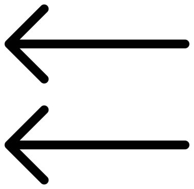beyaz arkaplanda izole edilmiş yönü olan siyah çizgi ok simgesi 