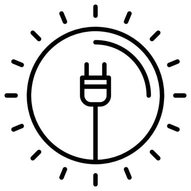 Beyaz üzerine basit ve minimalist ekoloji çizgi vektör simgesi