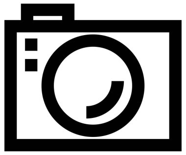 Kamera simgesi, vektör illüstrasyonu