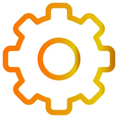 Beyaz üzerine basit ve minimalist ofis gradyan vektör simgesi