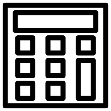 Basit ve minimalist ofis, beyaz üzerine cesur vektör simgesi