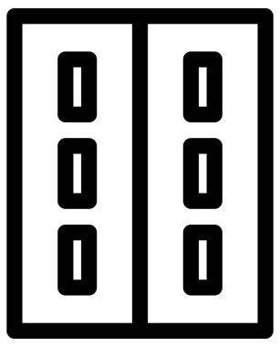 Siyah ve beyaz simgelerinin vektör çizimi