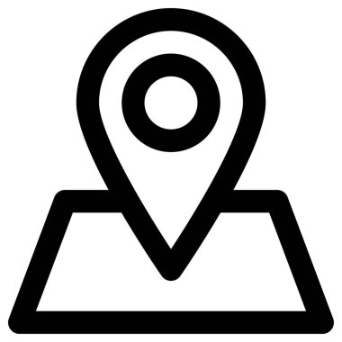 Beyaz arkaplanda navigasyon haritası işaretleyici simgesi