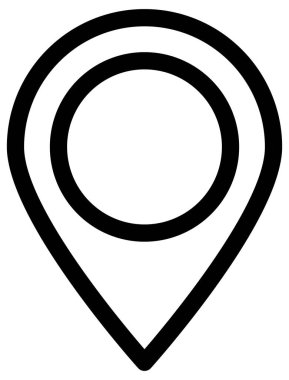 Beyaz arkaplanda gps navigasyon vektör simgesi