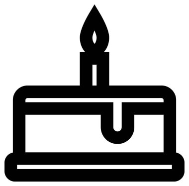 Beyaz arkaplanda basit ve minimalist kutlama vektörü simgesi