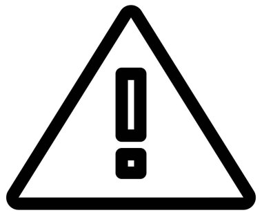 uyarı işareti simgesi, vektör illüstrasyonu