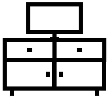 Mobilya simgesinin vektör illüstrasyonu