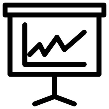 analiz ve grafikler çizgi vektör simgesi.