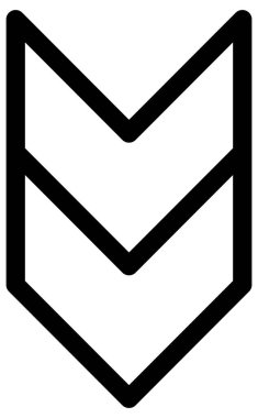 koyu siyah ana çizgi oku beyaz üzerine izole