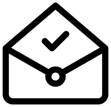 posta simgesi. Vektör illüstrasyon biçimi, beyaz arkaplan üzerinde düz bir simgedir..