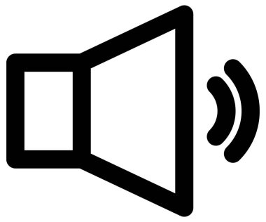 ses düğmesi, basit vektör simgesi