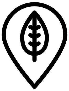 Beyaz üzerine basit ve minimalist ekoloji vektör simgesi