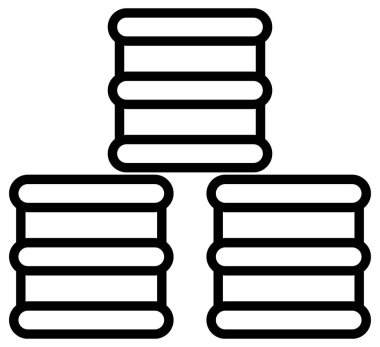 Beyaz üzerine basit ve minimalist ekoloji çizgi vektör simgesi