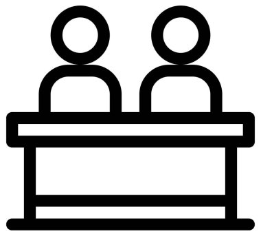 Otel ve servis satırı vektör simgesi.