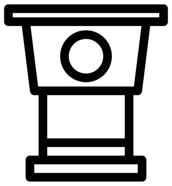 Basit ve minimalist hükümet ve beyaz üzerine aday vektör simgesi