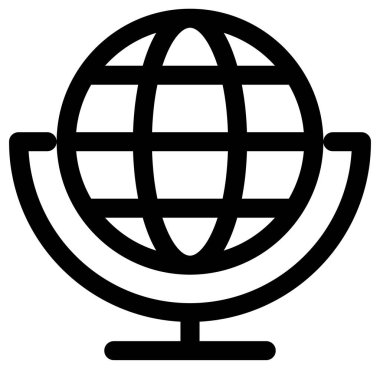 küresel basit vektör simgesi.