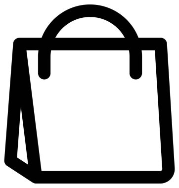 alışveriş poşeti vektör simgesi