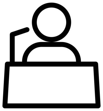 Basit ve minimalist askeri vektör simgesi