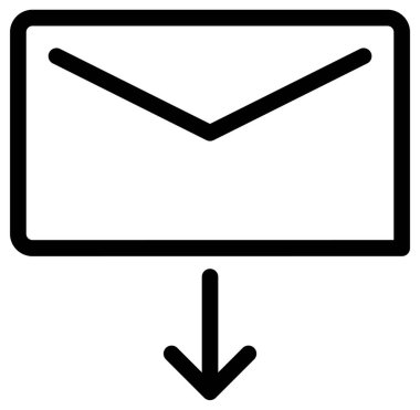 e-posta düz vektör simgesi