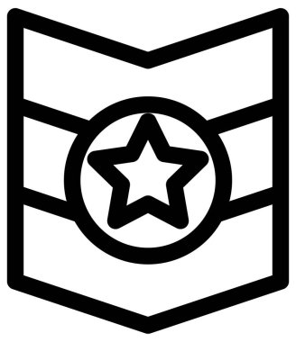 Basit ve minimalist askeri vektör simgesi