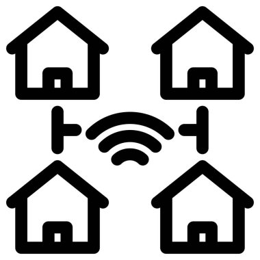 ev satırı vektör simgesi  