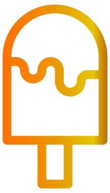 dondurma vektör simgesi. biçim iki renkli düz semboldür