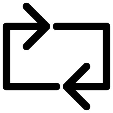 beyaz arkaplanda izole edilmiş yönü olan siyah çizgi ok simgesi 