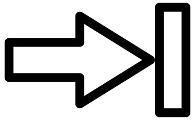 beyaz arkaplanda izole edilmiş yönü olan siyah çizgi ok simgesi 