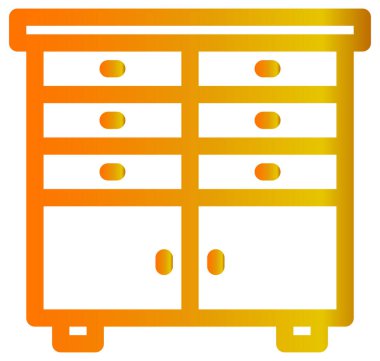 Mobilya simgesinin vektör illüstrasyonu