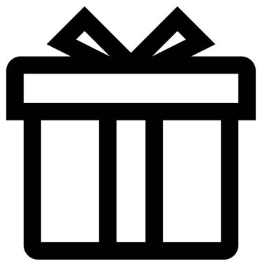 Beyaz arkaplanda basit ve minimalist kutlama vektörü simgesi