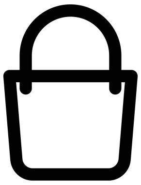 Basit ve minimalist ofis, beyaz üzerine cesur vektör simgesi