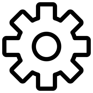 dişli çizgi vektör simgesi