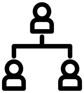 hiyerarşi ve ağ çizgisi vektör simgesi.