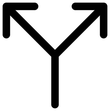 beyaz arkaplanda izole edilmiş yönü olan siyah çizgi ok simgesi 